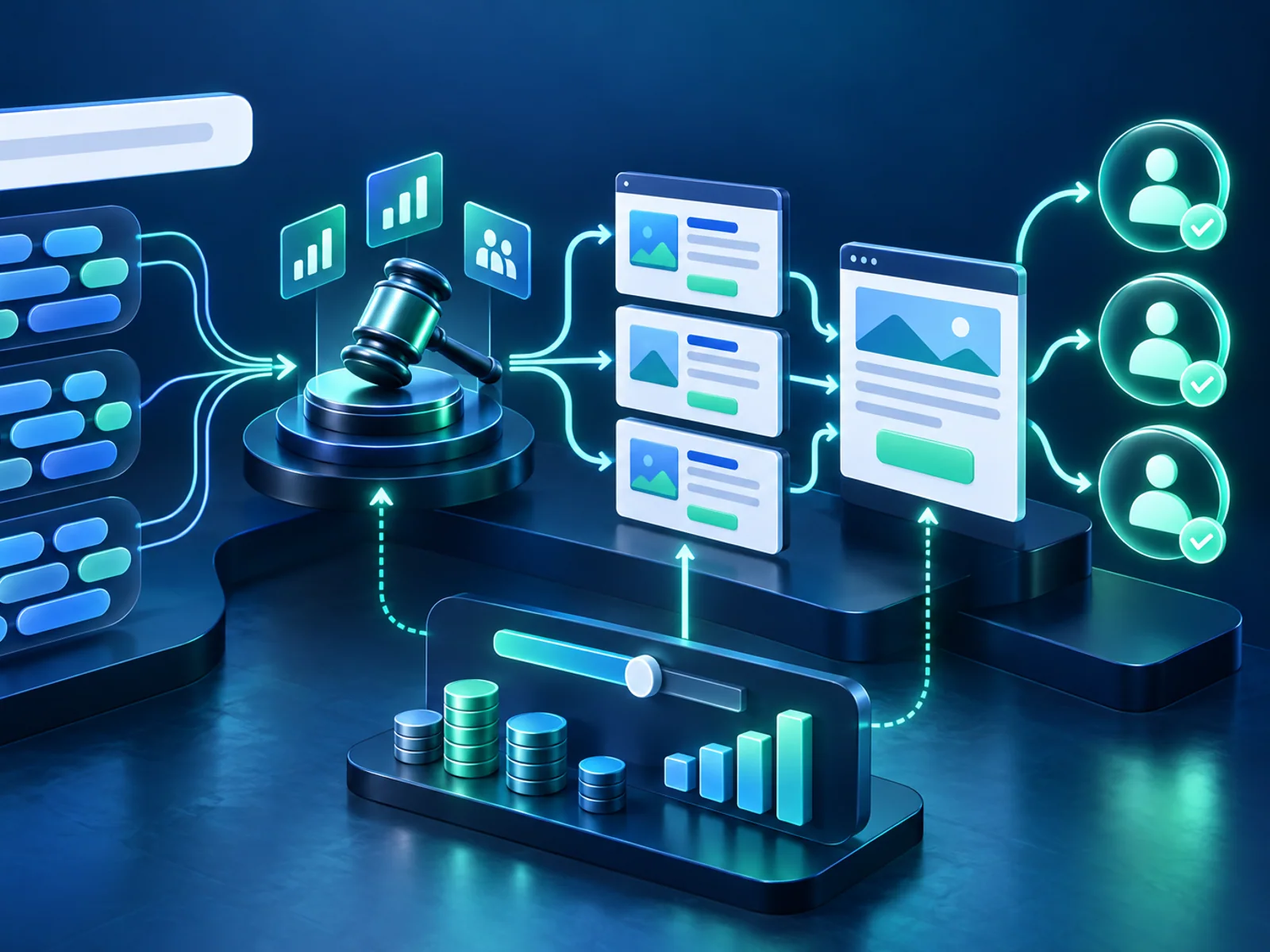 Google Ads workflow connecting search intent, campaign bidding and qualified enquiries