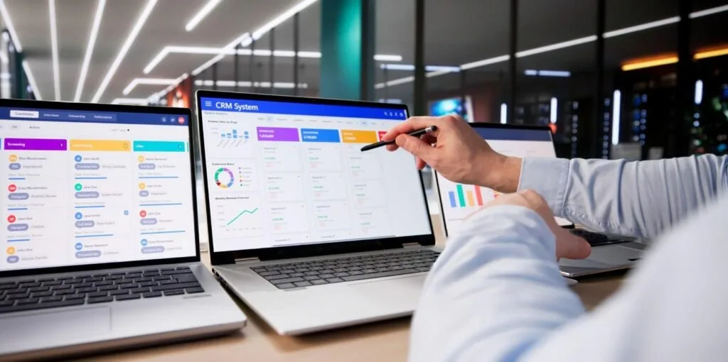 CRM dashboard used to track enquiries, follow up with prospects, and improve leads that aren’t turning into customers.