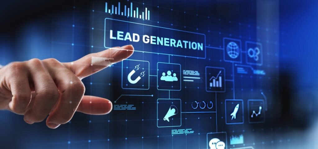 Digital lead generation technology helping businesses generate qualified leads through online marketing strategies.